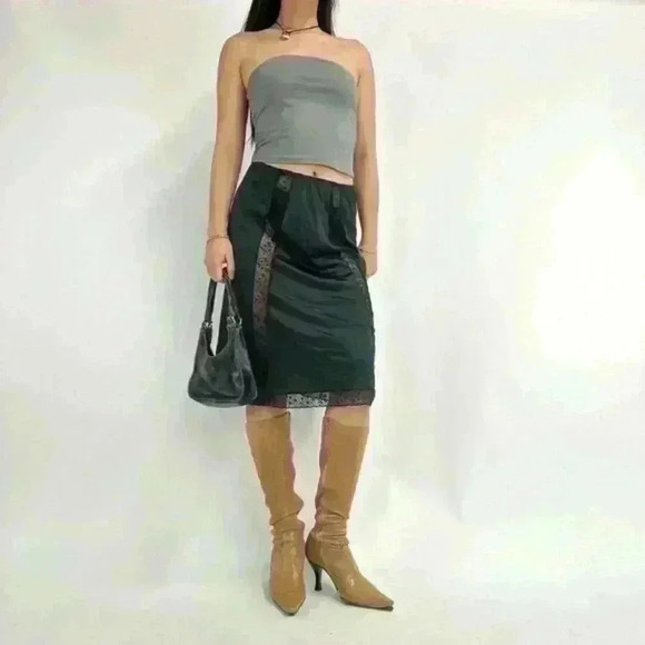 Multi Panel Slip Midi Skirt - Picture 1 of 6